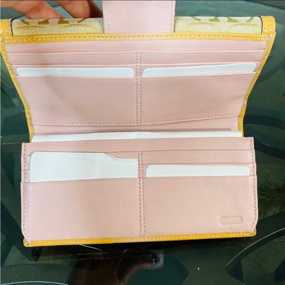 Coach Turnlock Slim Envelope Wallet C Canvas Pattern Leather - Picture 5 of 8